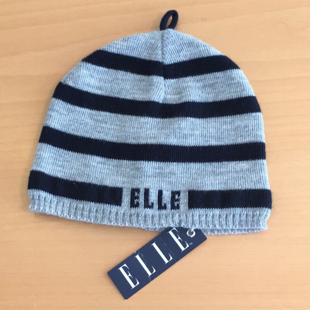 Child’s Knit Beanie Striped Fine Wool